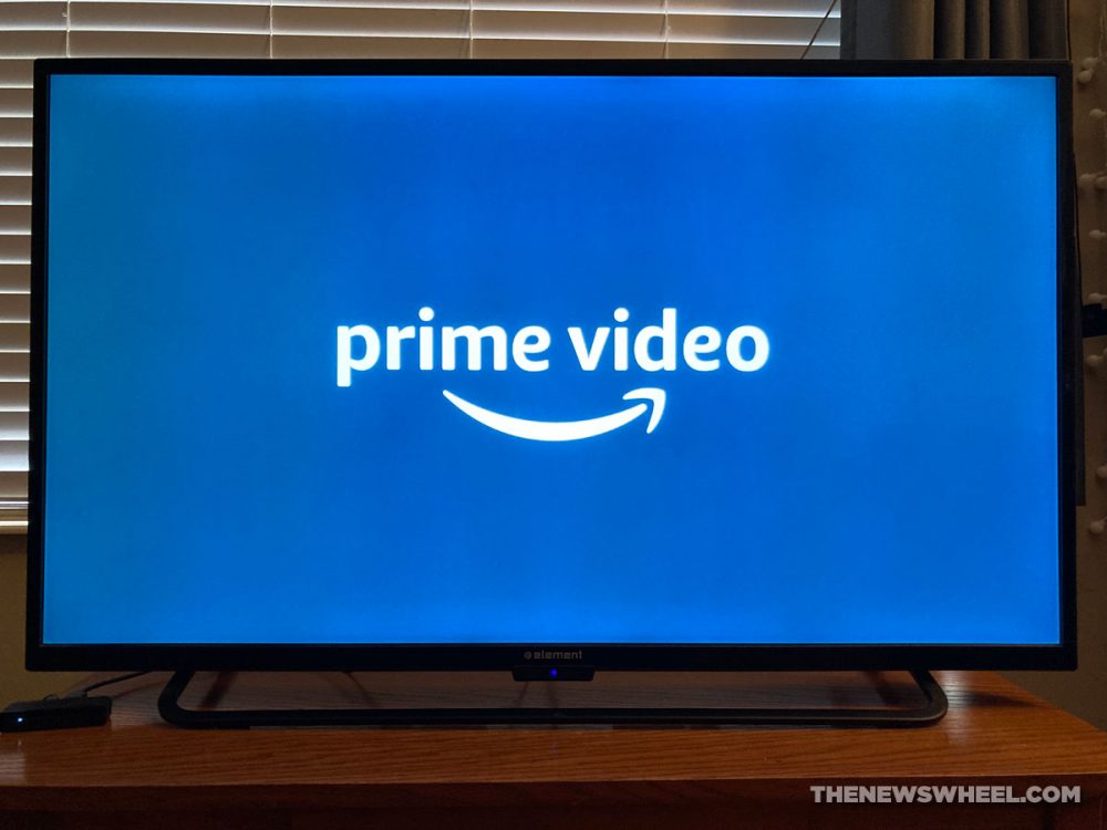 Amazon Prime Video logo on a television screen