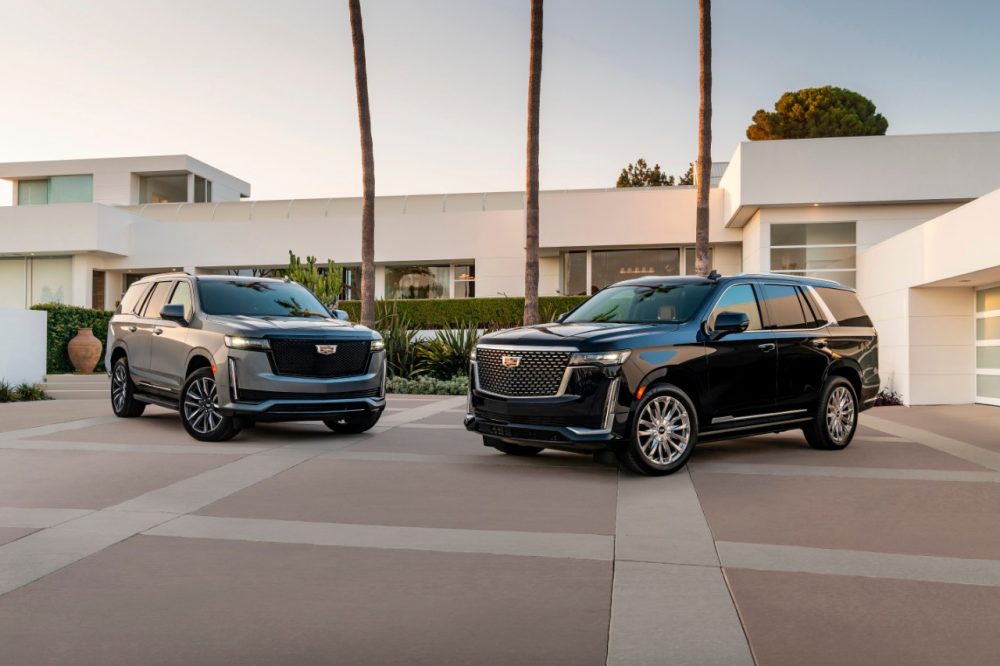 Two models of the 2022 Cadillac Escalade