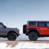 2022 Ford Bronco Raptor and 2022 Ford Bronco Wildtrak side-by-side