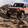 2022 Ford Bronco Raptor across rocks