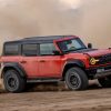 2022 Ford Bronco Raptor kicking up dust