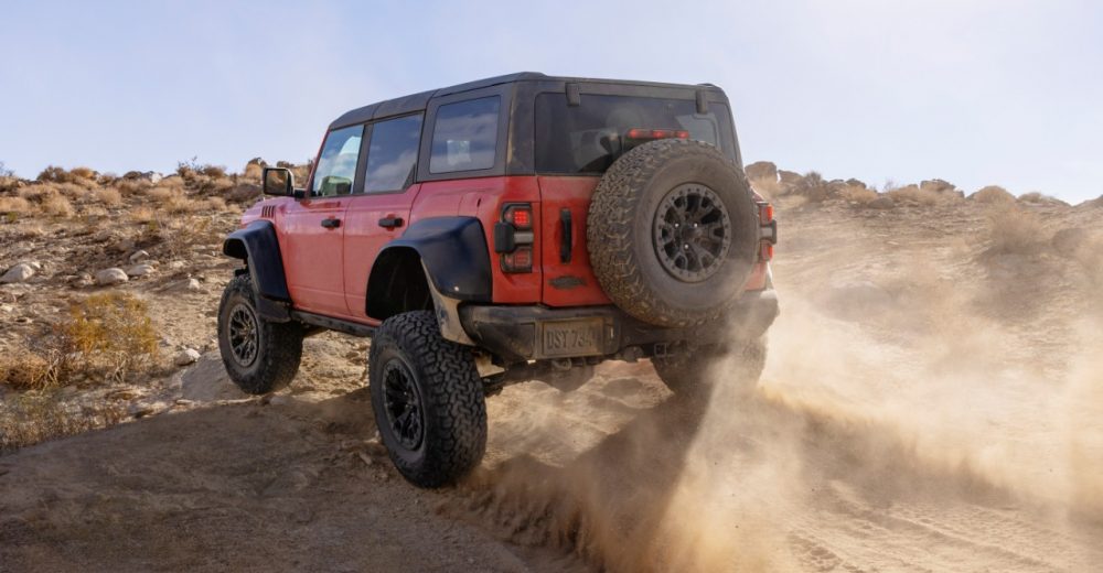 2022 Ford Bronco Raptor rear angle