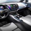 Steering wheel, dashboard, display screens, console, and seats of 2024 Chevrolet Equinox EV