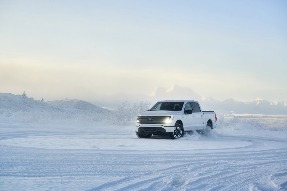 2022 Ford F-150 Lightning weather testing in Alaska