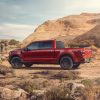 2023 F-150 Rattler in Rapid Red driving in desert