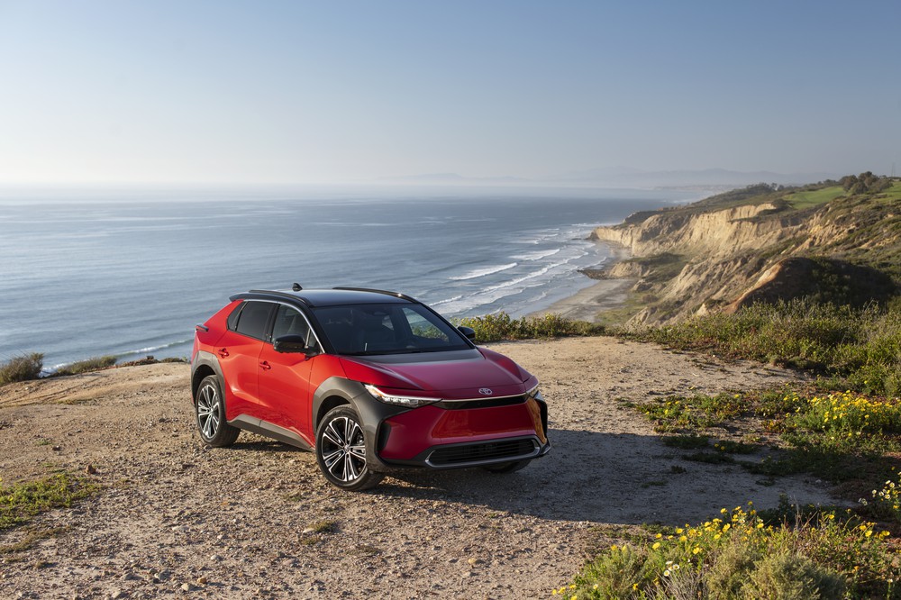 2023 Toyota bZ4X Limited in Supersonic Red