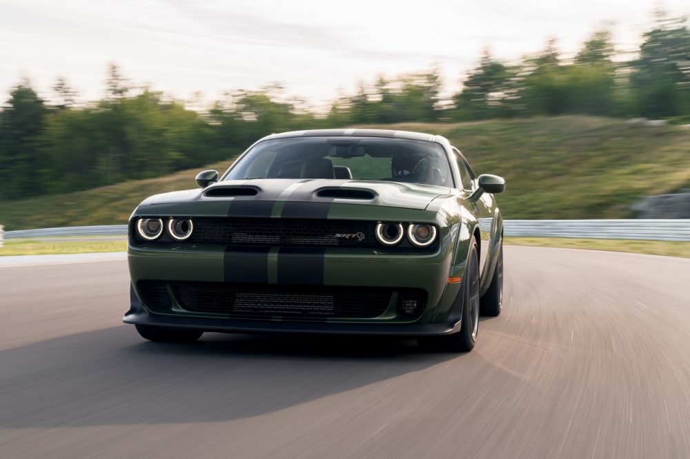 2021 Dodge Challenger SRT Hellcat Widebody - Shown in F8 Green with Dual Carbon Stripes | Dodge Challenger, Ram 1500 Scoop InMoment eNVy Awards 