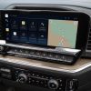 A close-up of the Google built-in screen with Google Maps in the 2022 Chevrolet Silverado High Country