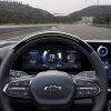 Close-up of 2024 Chevrolet Blazer EV SS steering wheel and windshield