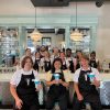 Staff at Livingston's Soda Fountain & Grill with BlueOval Milkshake