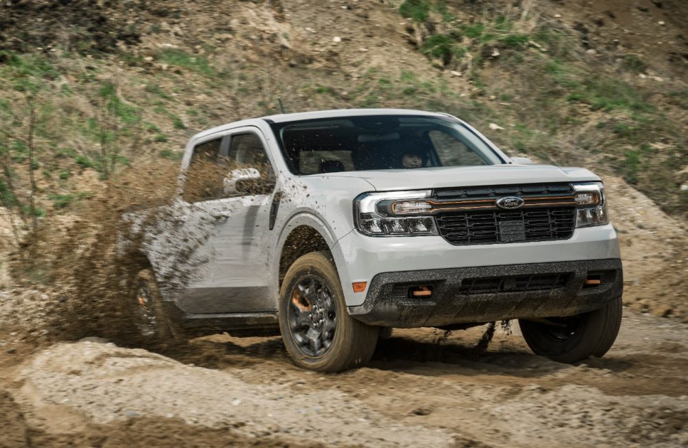 2023 Ford Maverick Tremor front passenger action shot