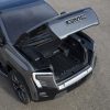 Overhead view of 2024 GMC Sierra EV Denali Edition 1 with open front eTrunk