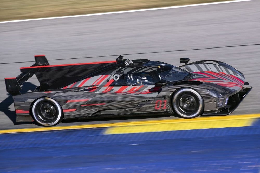 Cadillac V-LMDh race car testing