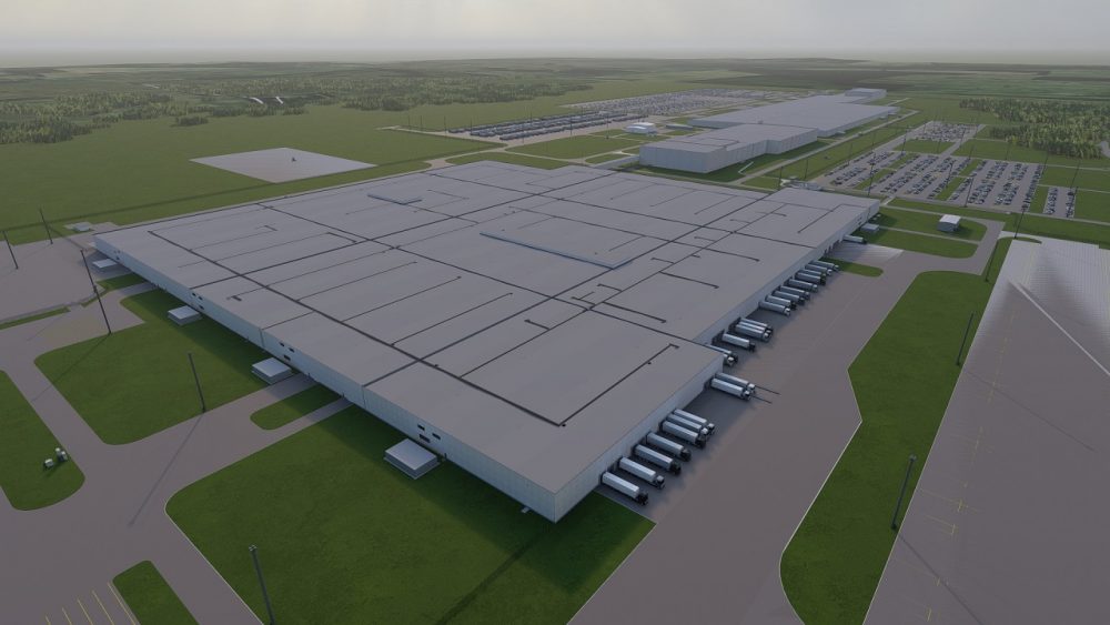 A rendering of the facility that will build the Project T3 electric truck at BlueOval City in Stanton, Tennessee