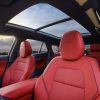 View of 2024 Chevrolet Blazer EV SS sunroof and seats upholstered in Adrenaline Red