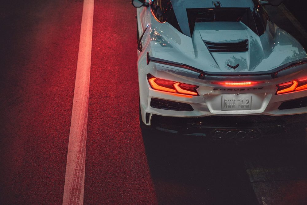 Exterior rear view of the 2024 Corvette Z06