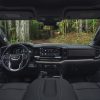 Steering wheel, dashboard, and front seats of 2024 GMC Sierra 1500 in Jet Black