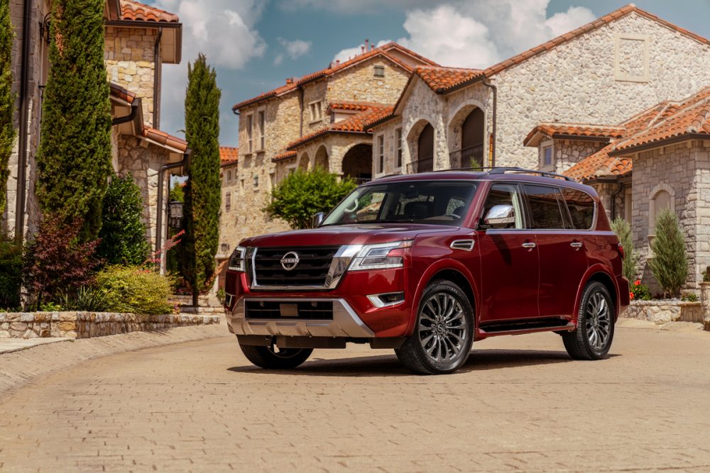 Three-quarter view of a Nissan Armada