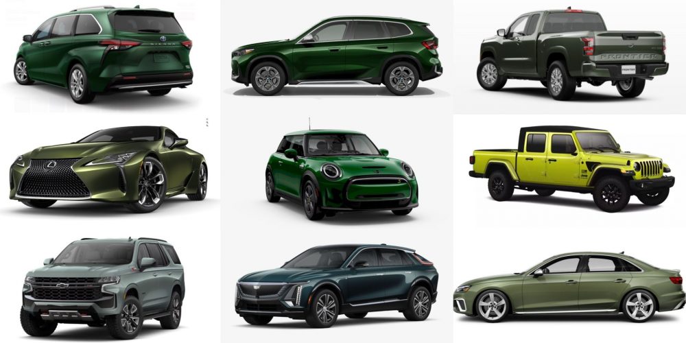 2024 cars available in green color paint