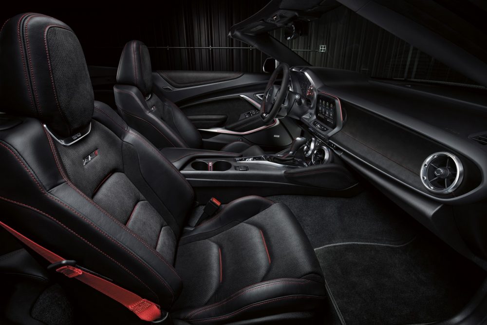 Passenger side view of the interior in the 2024 Chevrolet Camaro ZL1.