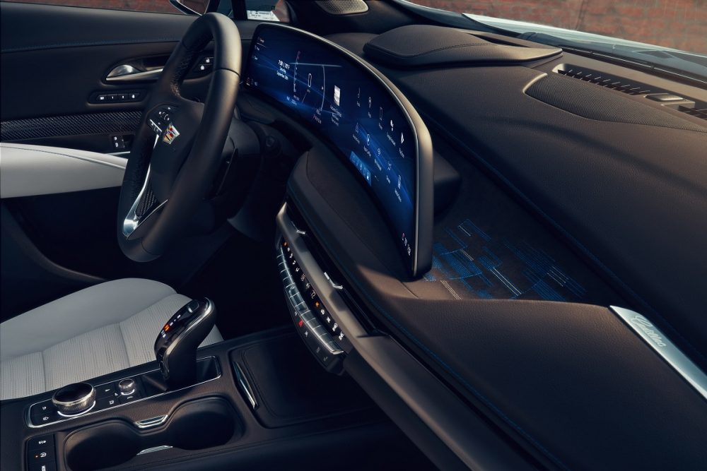 Close up view of the dashboard in the 2024 Cadillac XT4