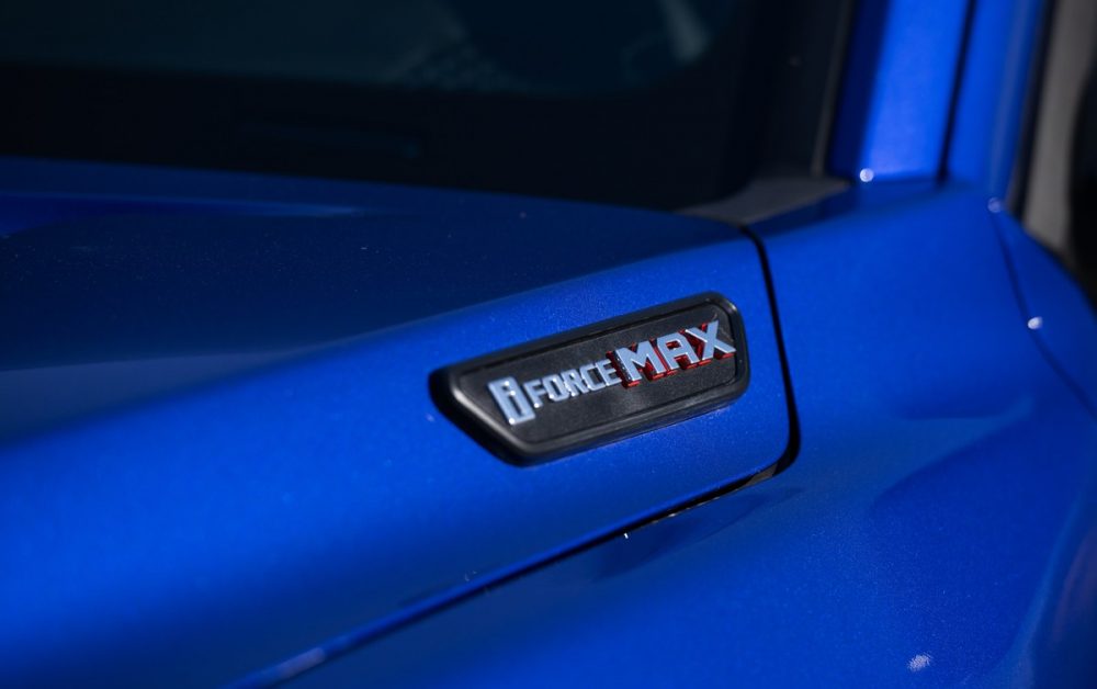 2024 Toyota Tacoma TRD Sport Blue Crush i-FORCE MAX Badge