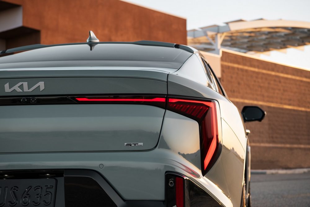 Close up shot of the right rear of the 2025 Kia K4