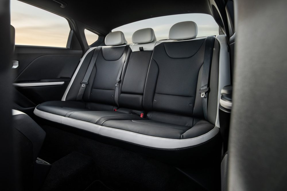 Interior shot of the back-seat area of the 2025 Kia K4