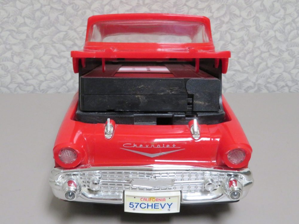 VHS Video Cassette Tape Rewinder Car 1957 Chevy red VCR memorabilia Front