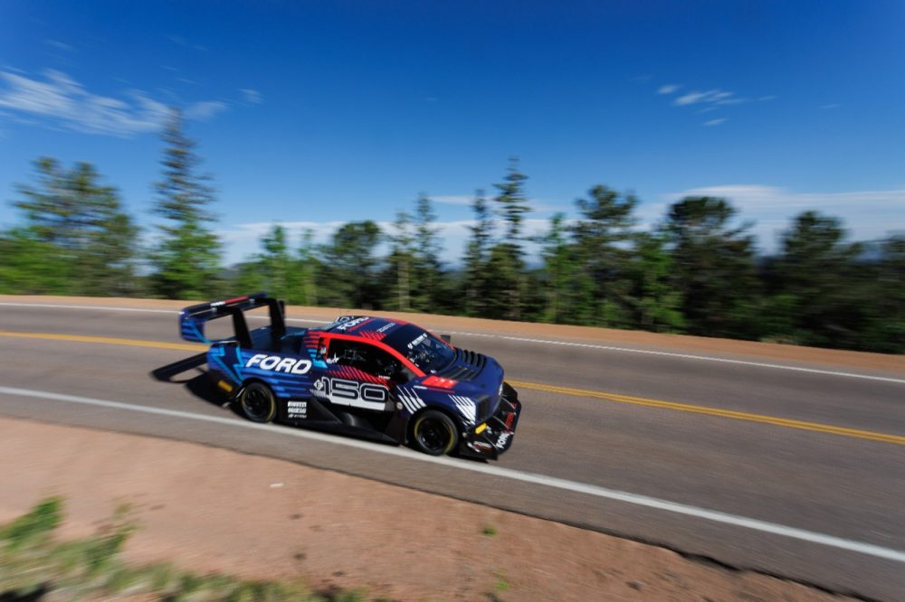 Ford Performance F-150 SuperTruck competing during the 102nd Pikes Peak International Hill Climb