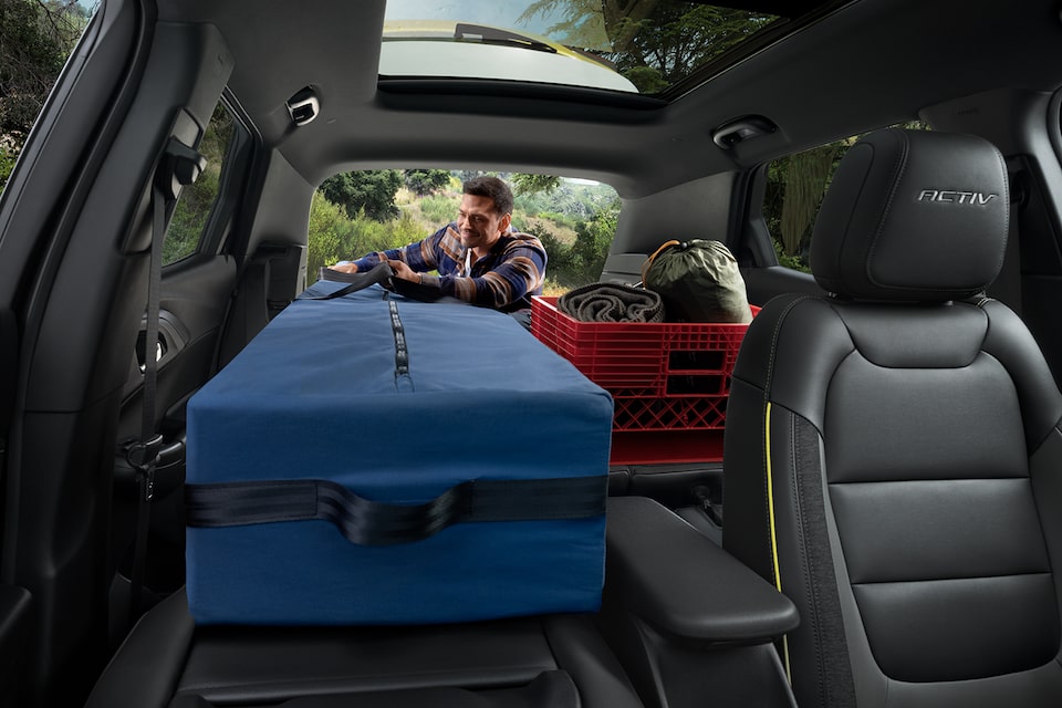 Rear seating area and cargo bay of the 2025 Chevrolet Trailblazer