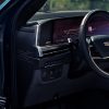 Close-up view of the interior of the 2025 Cadillac Escalade Sport Platinum from the driver’s side door opening.