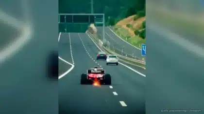 Formula car sparks controversy on Czech highway