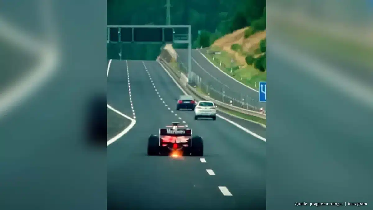 Formula car sparks controversy on Czech highway