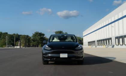 A black Tesla Model Y