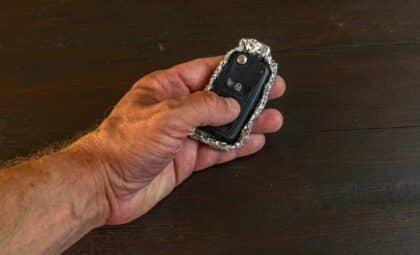 Car key wrapped in aluminum foil