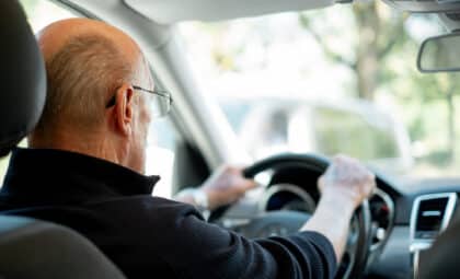 Old man driving