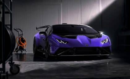 Purple Lamborghini Aventador