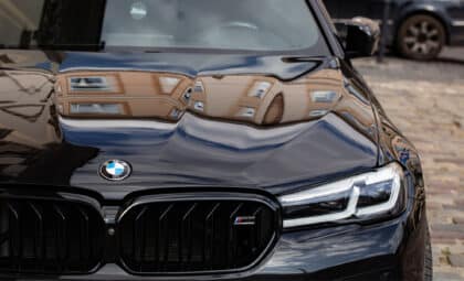 BMW logo on a BMW car