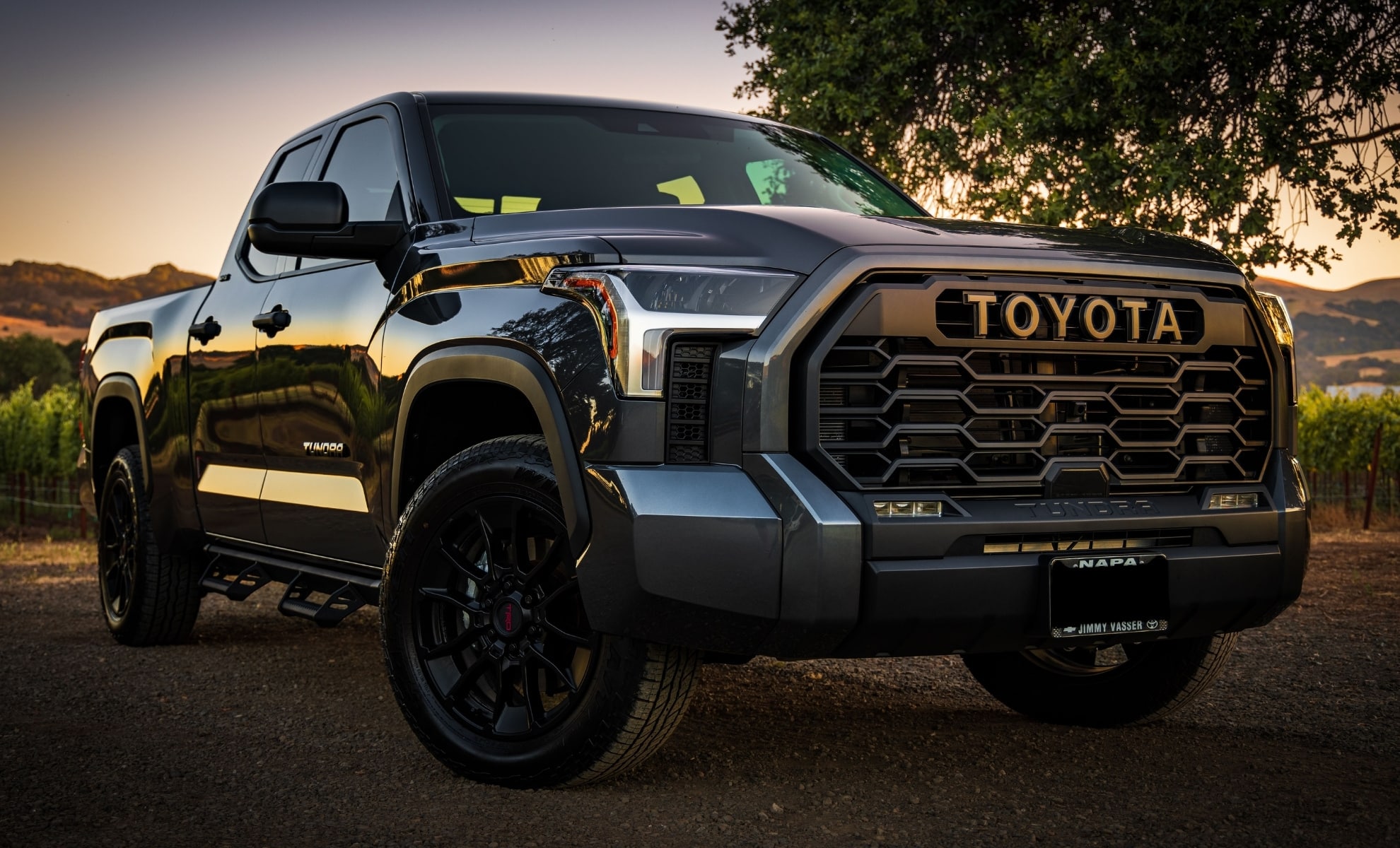 Front view of a Toyota Tundra