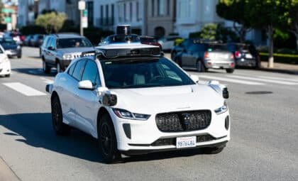 The Waymo One Jaguar driverless car