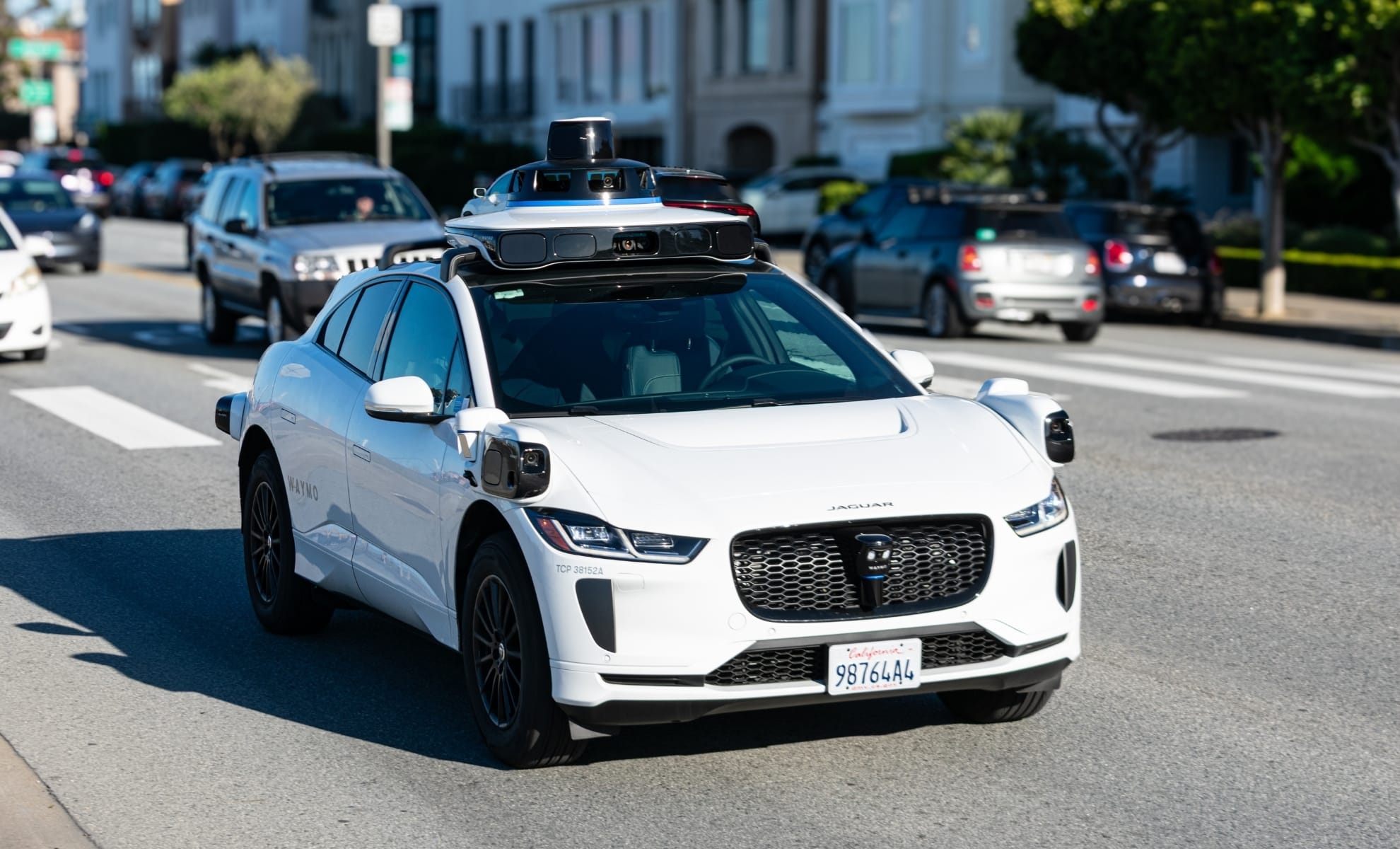The Waymo One Jaguar driverless car