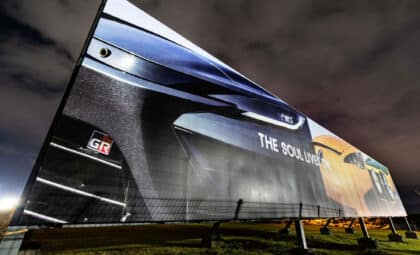 Toyota's billboard at Fuji Speedway