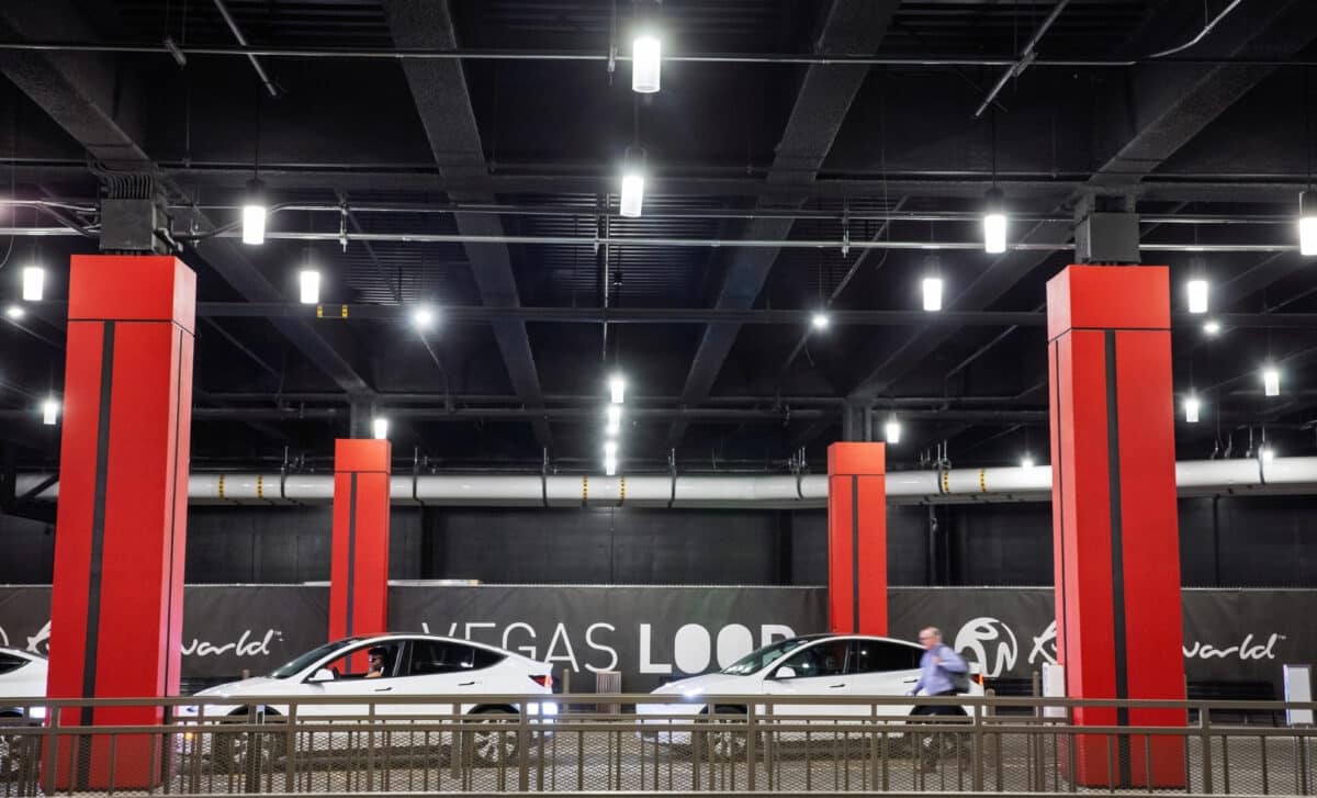 station de The Boring Company du Vegas Loop