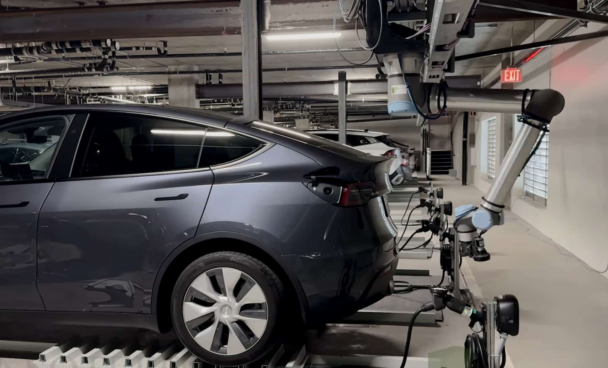 This California Apartment Garage Parks and Charges Your EV Without Anyone Touching It